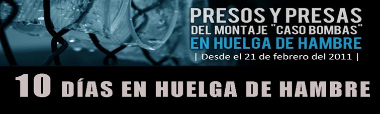 21 de fevereiro: Acabou-se a paciência! Presos e presas da montagem bombas iniciam greve de fome líquida no Chile